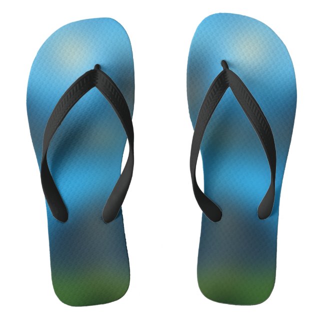 Chanclas Personalizado verde azul natural creado Flip Flops (Plantilla)