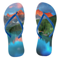 Personalizados de Lake Peaks Flip Flops Thongs Jan