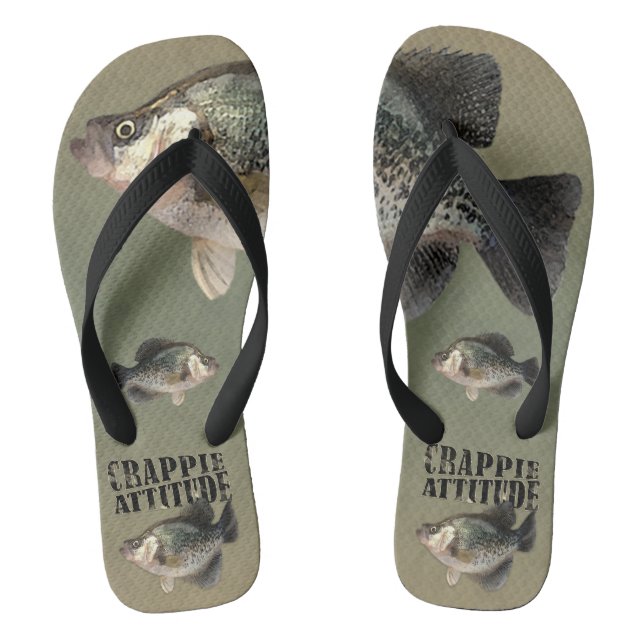 Chanclas Pesca de actitud de Crappie (Plantilla)