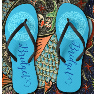 Chanclas Pescado de nudo celta en azul personalizado