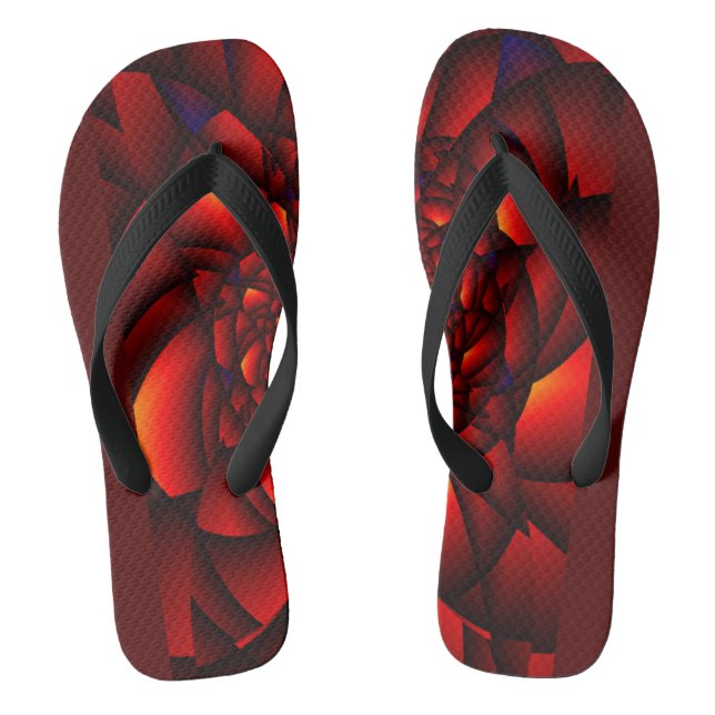 Chanclas Pétalo Rojo Negro Azul (Plantilla)