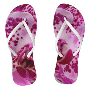 Chanclas Pétalos de orquídeas moradas