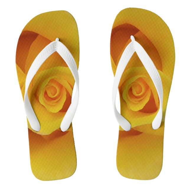 Chanclas Pétalos rojos amarillos románticos (Plantilla)