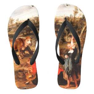Chanclas Peter Paul Rubens Milkmaids con ganado en tierra