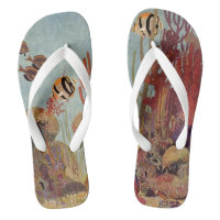 Pez ángel en coral, pez tropical vintage en el océ