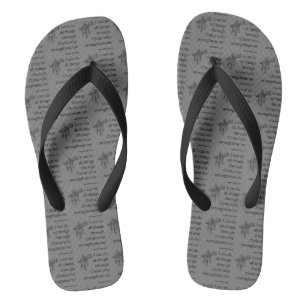 Chanclas Philippians 4:13 Biblia Scripture KJV Gray Unisex