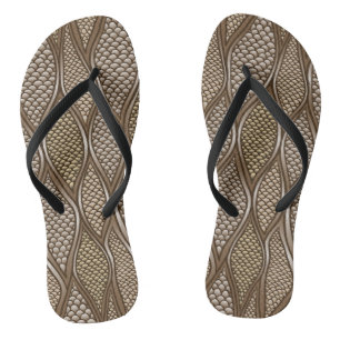 Chanclas Piel de serpiente estilizada