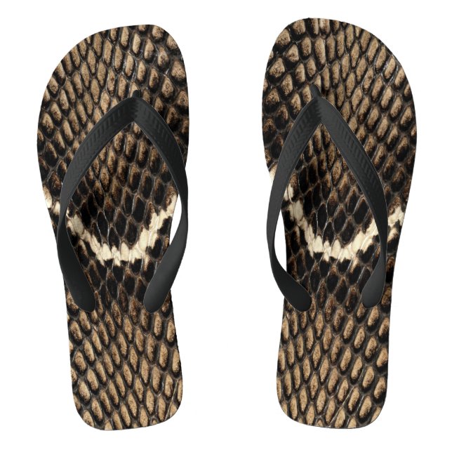 Chanclas Piel de serpiente Faux Cobra (Plantilla)