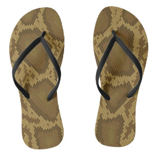 Chanclas Piel de serpiente, patrón reptil