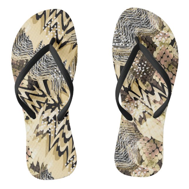 Chanclas Piel jaguar, serpiente (Plantilla)