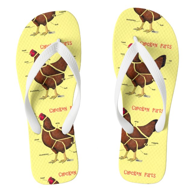 Chanclas Piezas de pollo (Plantilla)