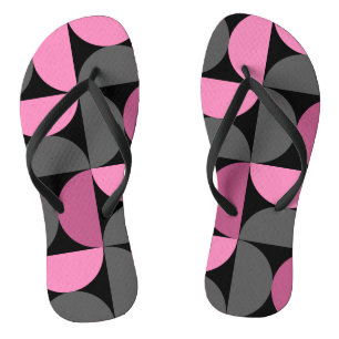 Chanclas Píldora Throw de mediano siglo moderna rosa, negro