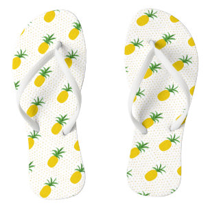 Chanclas Piñas tropicales de oro