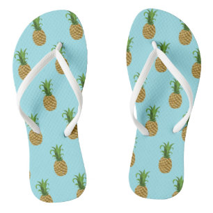 Chanclas Pineapple Print Flip Flops