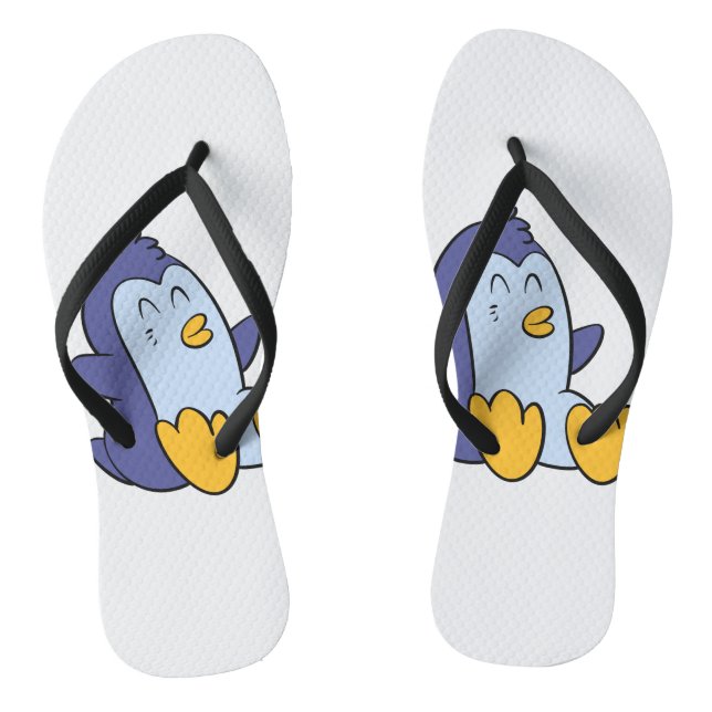 Chanclas Pingüino bebé feliz| elegir color de fondo (Plantilla)