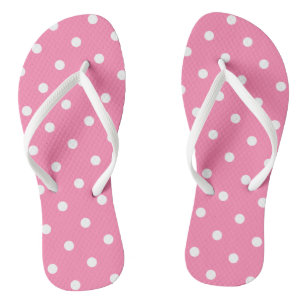 Chanclas Pink Polka Dots Flip Flops