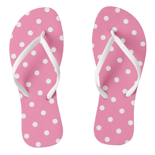 Chanclas Pink Polka Dots Flip Flops (Plantilla)