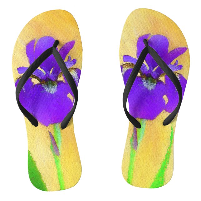 Chanclas Pintado de iris morado - Perro original curado A (Plantilla)