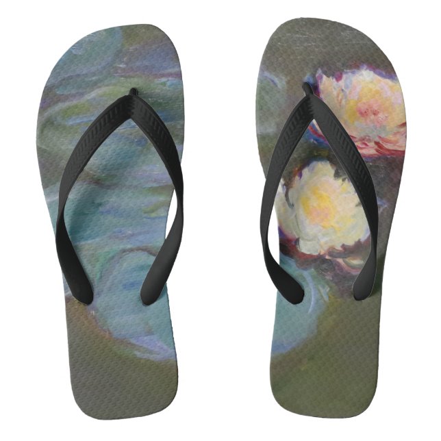 Chanclas Pintado de naves acuáticas de Monet Water Lily Lil (Plantilla)