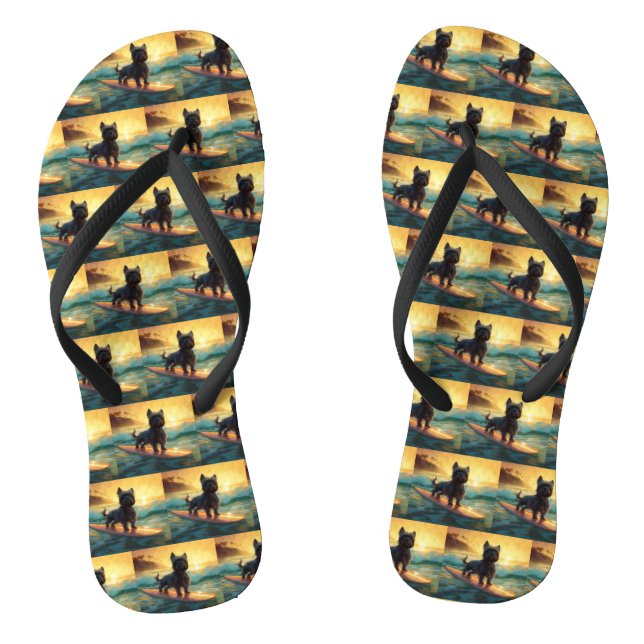 Chanclas Pintado de surf Affenpinscher Beach (Plantilla)