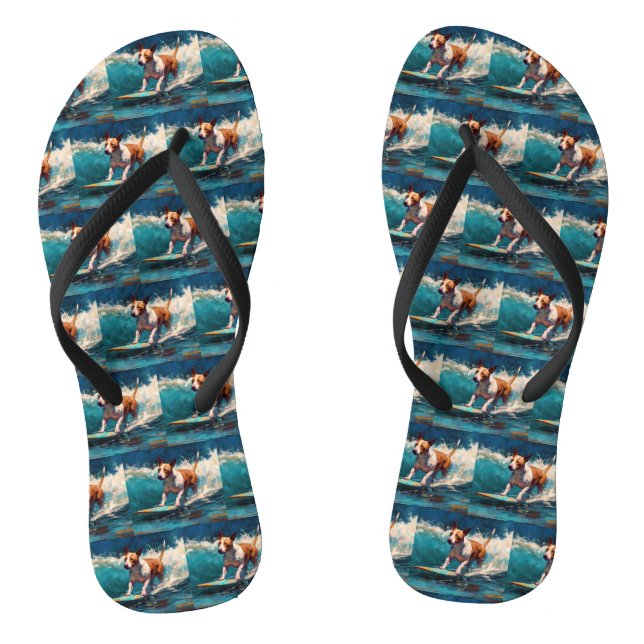 Chanclas Pintado de surf Bull Terrier Beach (Plantilla)