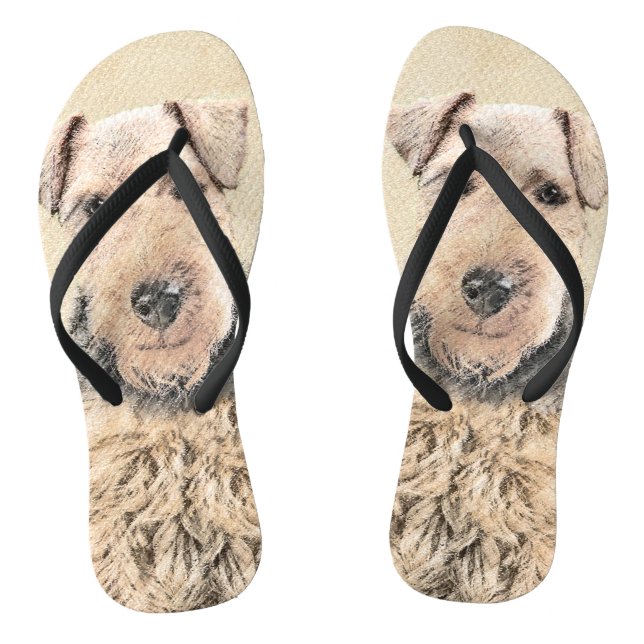 Chanclas Pintado de Welsh Terrier - Arte de Perro Original. (Plantilla)