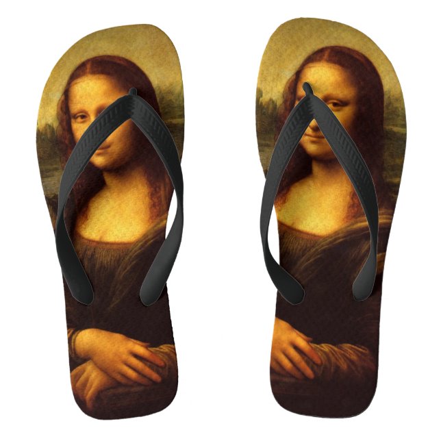 Chanclas Pintura Bella Artes Leonardo Da Vinci Mona Lisa (Plantilla)