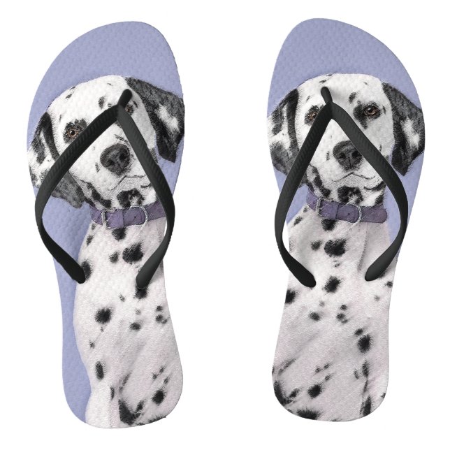 Chanclas Pintura dálmata - Arte de perro original (Plantilla)
