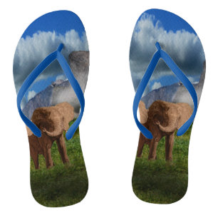 Chanclas Pintura de aceite para elefantes, Flip Flops