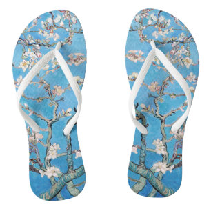 Chanclas Pintura de arte de Almond Blossoms Blue Vincent va