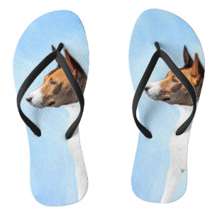 Chanclas Pintura de Basenji - Arte original muy bonito
