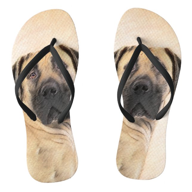Chanclas Pintura de Boerboel - Arte Perro Original Cuto (Plantilla)
