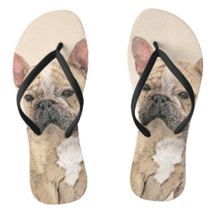 Chanclas Pintura de Bulldog francés (Sable) - Cuto original