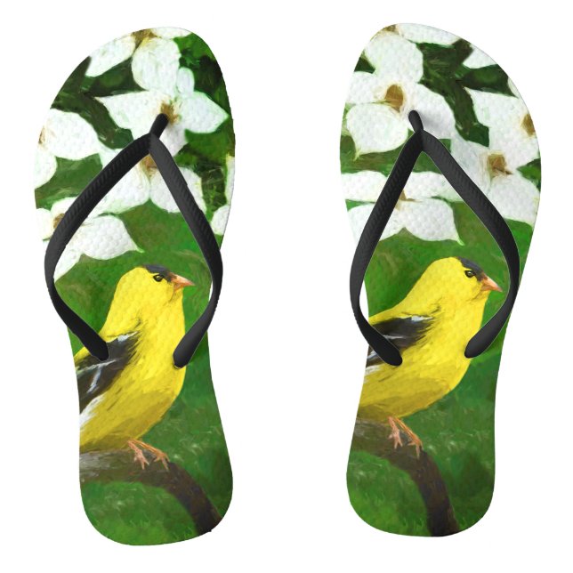 Chanclas Pintura de Goldfinch - Arte de Perro Original. (Plantilla)