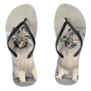 Chanclas Pintura de Keeshond Brothers - Arte Perro Original
