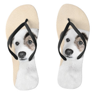 Chanclas Pintura de Parson Jack Russell Terrier - Arte de P