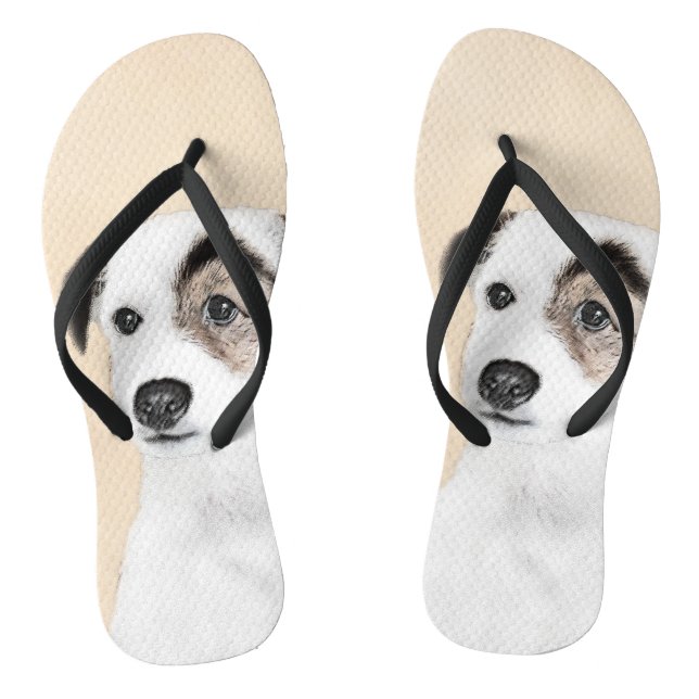 Chanclas Pintura de Parson Jack Russell Terrier - Arte de P (Plantilla)