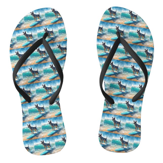 Chanclas Pintura de surf Blue Heeler Beach (Plantilla)