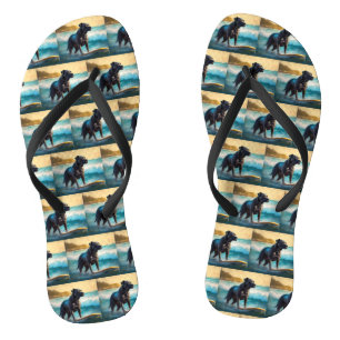 Chanclas Pintura de surf de Cane Corso Beach