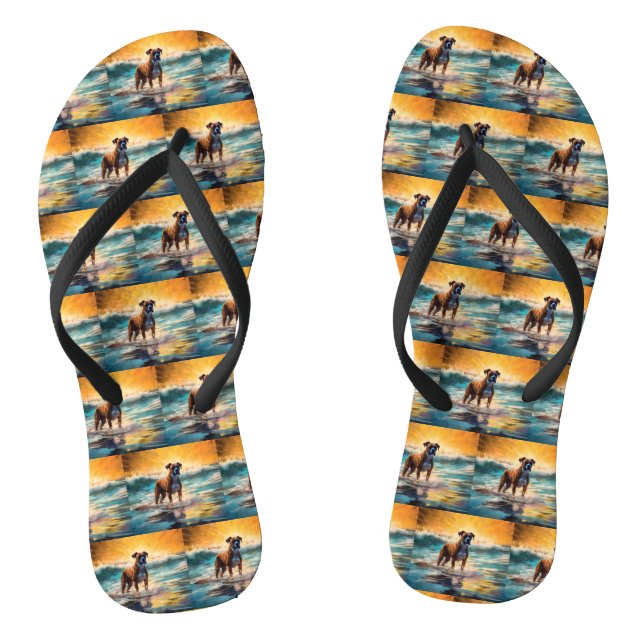 Chanclas Pintura de surf en la playa Boxer (Plantilla)
