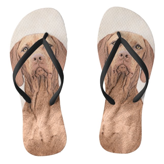 Chanclas Pintura de Vizsla - Arte Perro Original. (Plantilla)