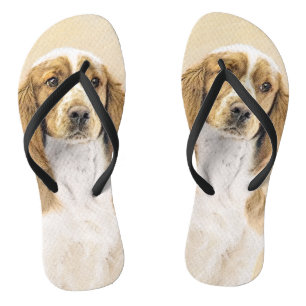 Chanclas Pintura de Welsh Springer Spaniel - Arte original 