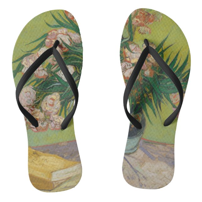 Chanclas Pintura floral de Vincent Van Gogh Oleander (Plantilla)