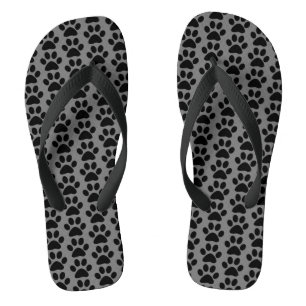 Chanclas Pintura Imprenta Gris Gris Patrones de Animales Ne