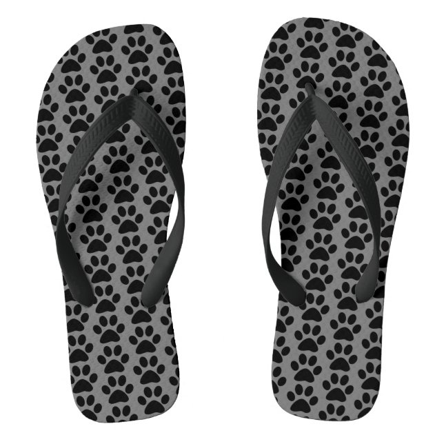Chanclas Pintura Imprenta Gris Gris Patrones de Animales Ne (Plantilla)