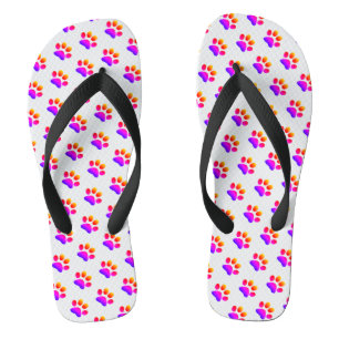 Chanclas Pintura Imprime Patrones De Animales Púrpura Rosa