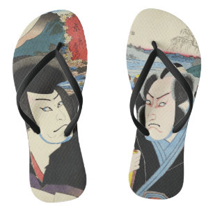 Chanclas Pintura japonesa de Ukiyoe