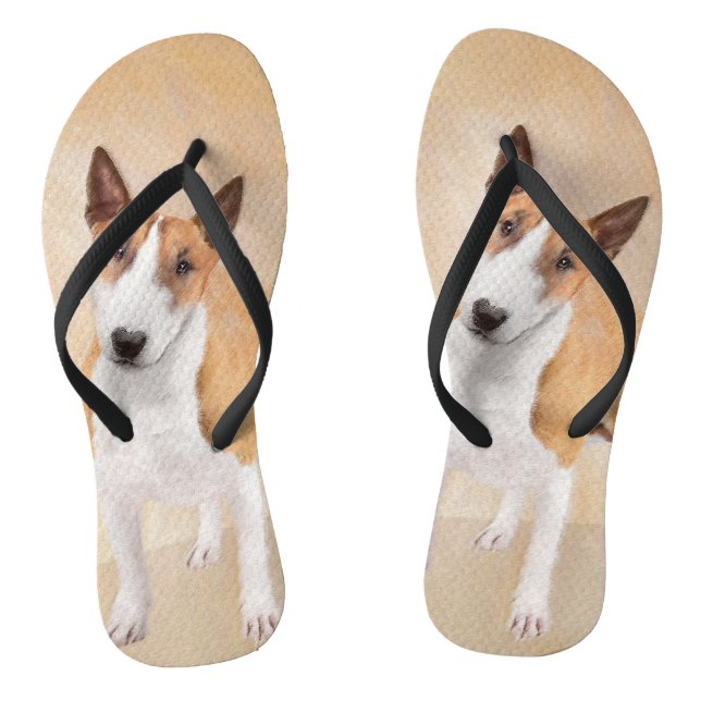 Chanclas Pintura Miniatura de Bull Terrier - Cute Original  (Plantilla)