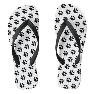 Chanclas Pintura Negra Y Blanca Imprime Patrones De Animale