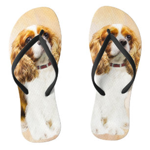Chanclas Pintura original del Cavalier King Charles Spaniel